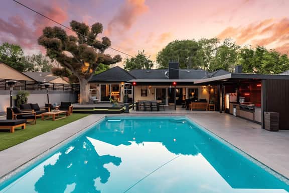 Luxury Van Nuys Escape | 3BR Home W. Pool, & Gym