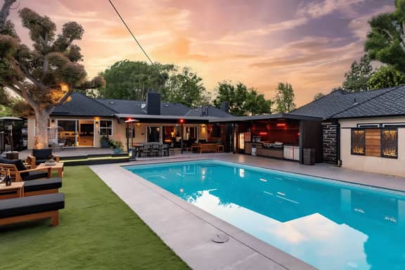Luxury Van Nuys Escape | 3BR Home W. Pool, & Gym